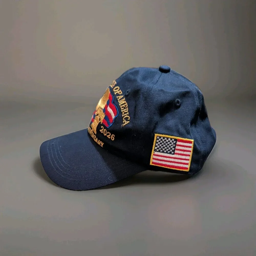 USA 250th Anniversary Semiquincentennial Hat Navy Blue Eagle Strapback Cap 2026